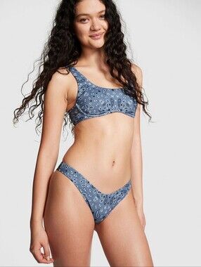 Victoria's Secret Blue Bandana Bikini Set BNWT✨️ SmallDD + Small